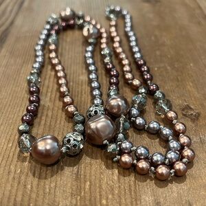 Loft beaded layering necklace